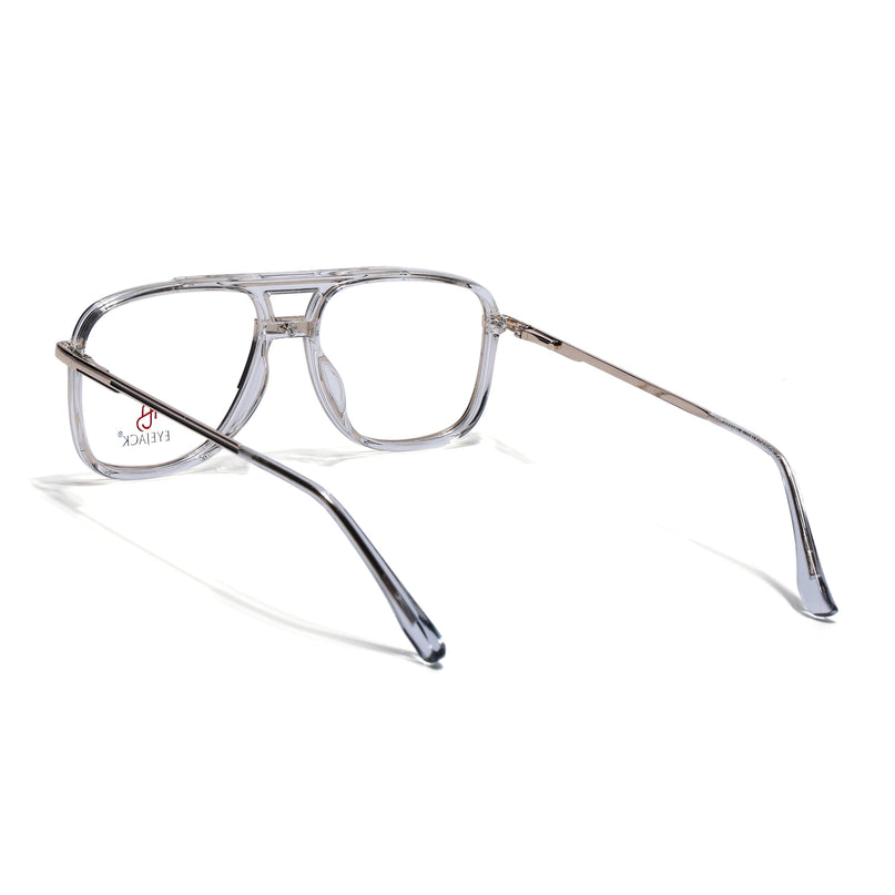 Eyejack Golden & Transparent Wayfarer Eyeglasses for Men & Women (170207FCL2029-C5)