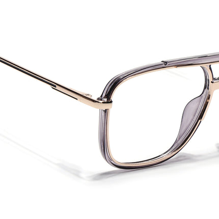 Eyejack Golden & Grey Wayfarer Eyeglasses for Men & Women (170207FCL2030-C6)