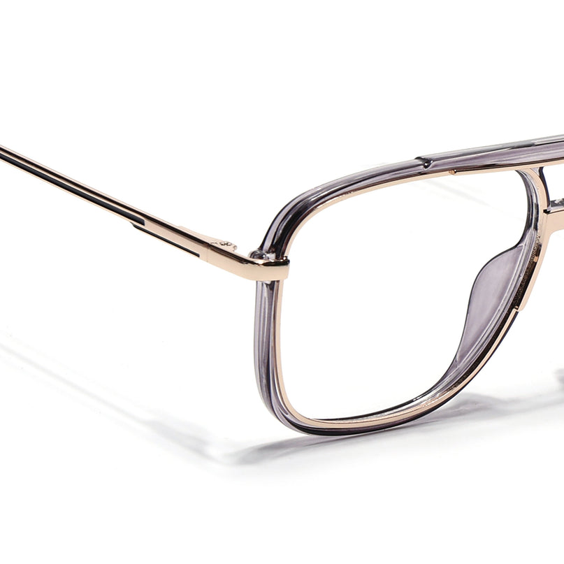 Eyejack Golden & Grey Wayfarer Eyeglasses for Men & Women (170207FCL2030-C6)