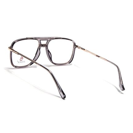 Eyejack Golden & Grey Wayfarer Eyeglasses for Men & Women (170207FCL2030-C6)