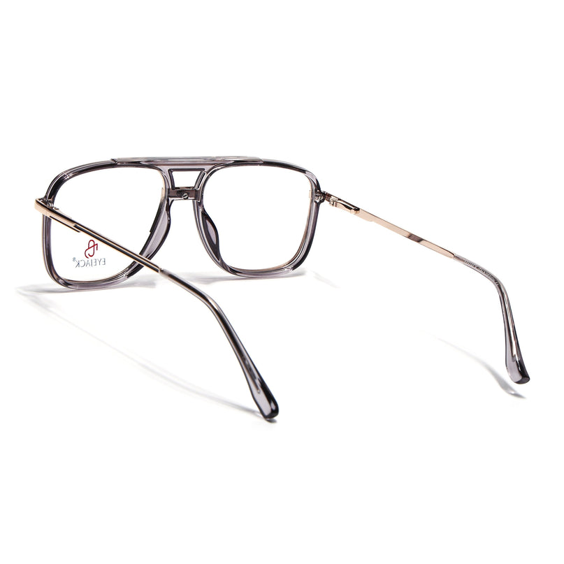 Eyejack Golden & Grey Wayfarer Eyeglasses for Men & Women (170207FCL2030-C6)