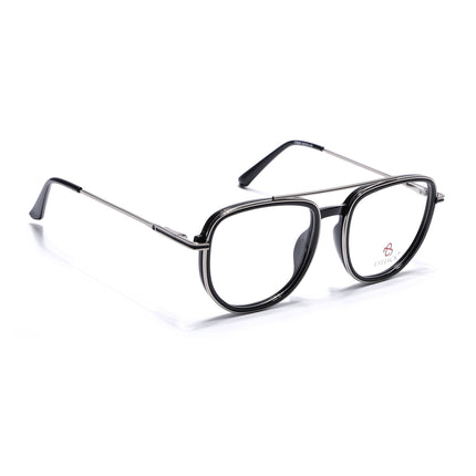 Eyejack Black & Silver Wayfarer Eyeglasses for Men & Women (170208FCL2032-C1)