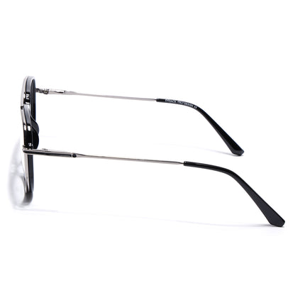 Eyejack Black & Silver Wayfarer Eyeglasses for Men & Women (170208FCL2032-C1)