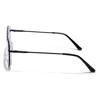 Eyejack Black & Transparent Wayfarer Eyeglasses for Men & Women (170208FCL2033-C2)