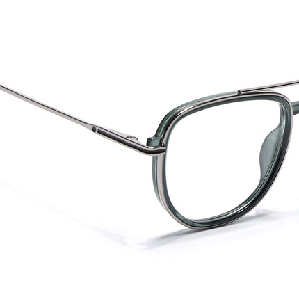 Eyejack Silver & Green Wayfarer Eyeglasses for Men & Women (170208FCL2035-C4)