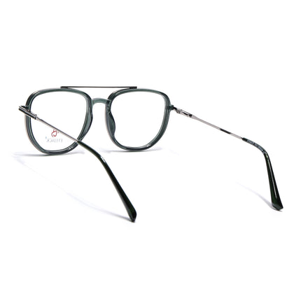Eyejack Silver & Green Wayfarer Eyeglasses for Men & Women (170208FCL2035-C4)