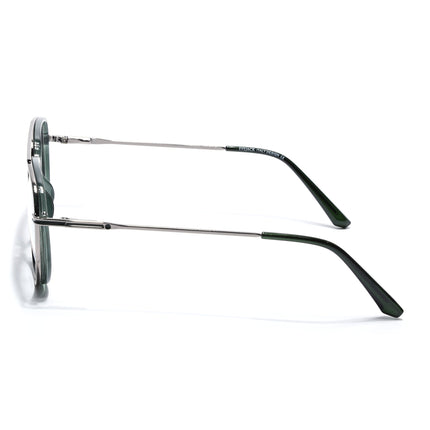 Eyejack Silver & Green Wayfarer Eyeglasses for Men & Women (170208FCL2035-C4)