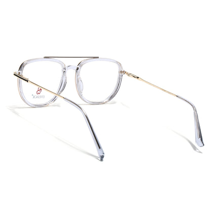 Eyejack Golden & Transparent Wayfarer Eyeglasses for Men & Women (170208FCL2036-C5)
