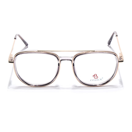 Eyejack Golden & Grey Wayfarer Eyeglasses for Men & Women (170208FCL2037-C6)