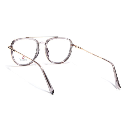 Eyejack Golden & Grey Wayfarer Eyeglasses for Men & Women (170208FCL2037-C6)