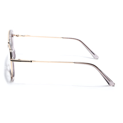 Eyejack Golden & Grey Wayfarer Eyeglasses for Men & Women (170208FCL2037-C6)
