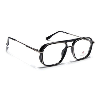 Eyejack Black & Silver Wayfarer Eyeglasses for Men & Women (170209FCL2039-C1)