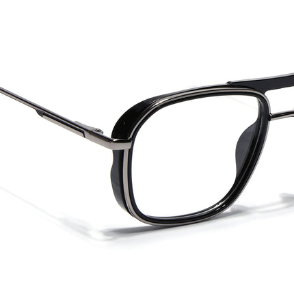 Eyejack Black & Silver Wayfarer Eyeglasses for Men & Women (170209FCL2039-C1)