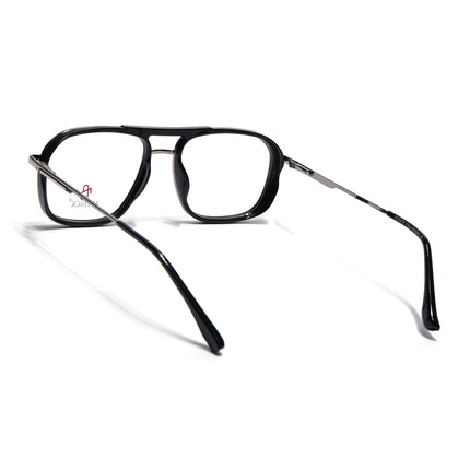 Eyejack Black & Silver Wayfarer Eyeglasses for Men & Women (170209FCL2039-C1)