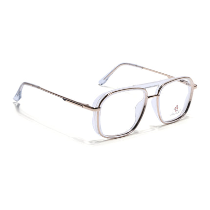 Eyejack Golden & Transparent Wayfarer Eyeglasses for Men & Women (170209FCL2041-C3)