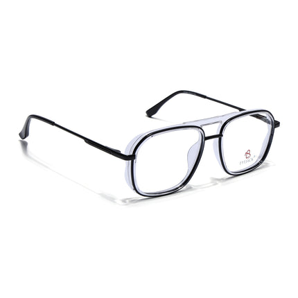 Eyejack Skyline Black & Transparent Wayfarer Eyeglasses for Men & Women (170209FCL2120-C6)