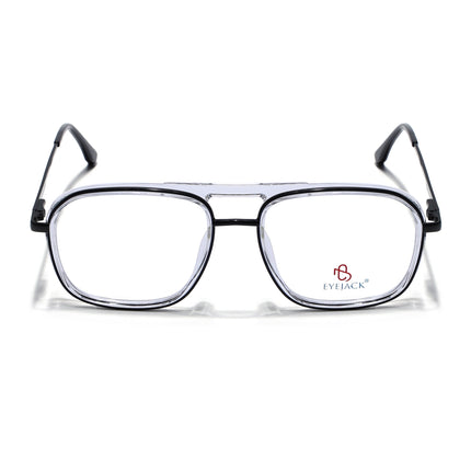 Eyejack Skyline Black & Transparent Wayfarer Eyeglasses for Men & Women (170209FCL2120-C6)