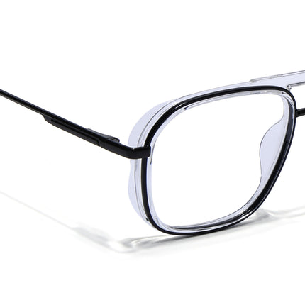 Eyejack Skyline Black & Transparent Wayfarer Eyeglasses for Men & Women (170209FCL2120-C6)