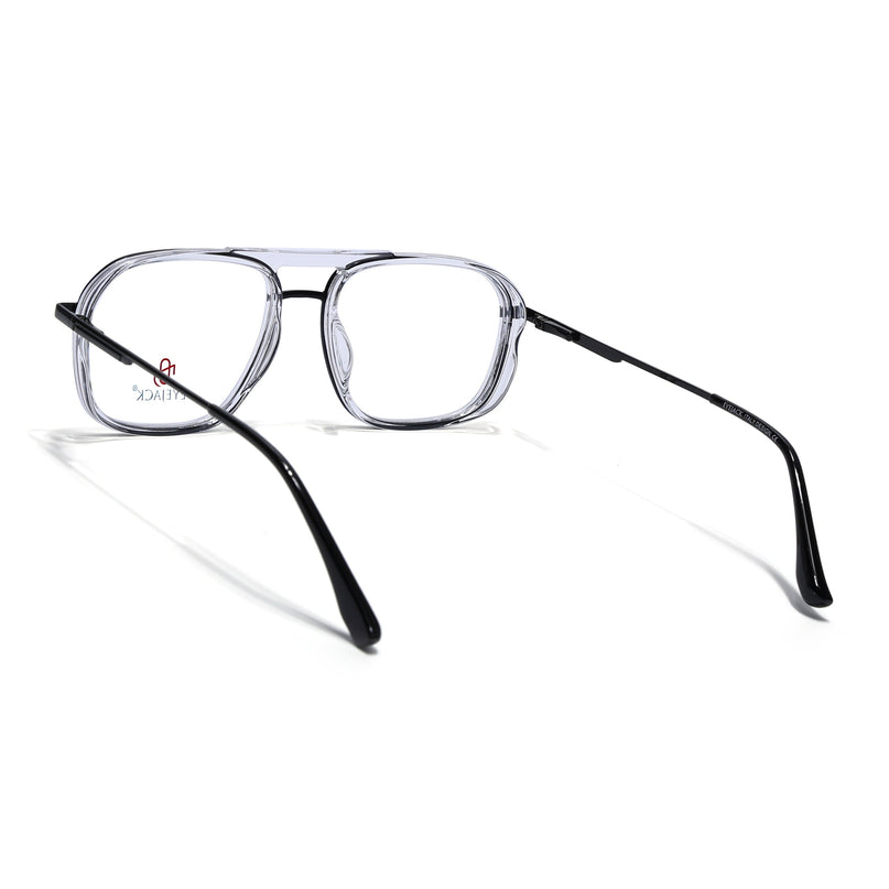Eyejack Skyline Black & Transparent Wayfarer Eyeglasses for Men & Women (170209FCL2120-C6)