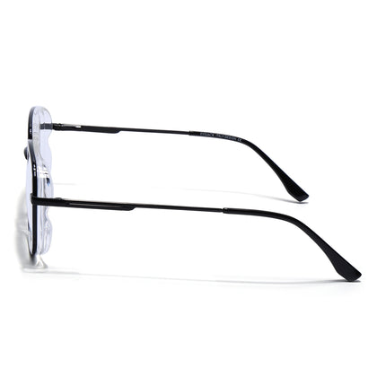 Eyejack Skyline Black & Transparent Wayfarer Eyeglasses for Men & Women (170209FCL2120-C6)
