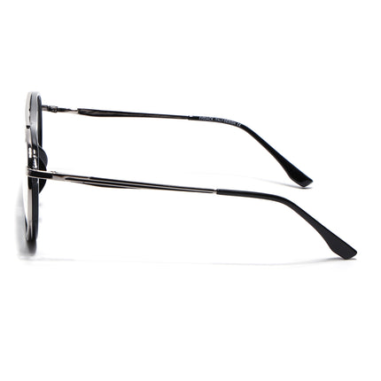 Eyejack Black & Silver Aviator Eyeglasses for Men & Women (170210FCL2044-C1)