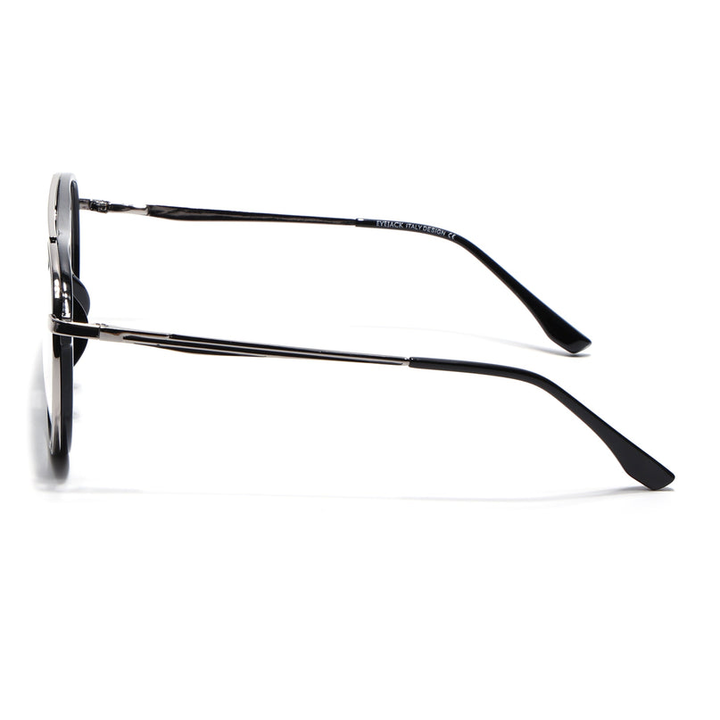 Eyejack Black & Silver Aviator Eyeglasses for Men & Women (170210FCL2044-C1)