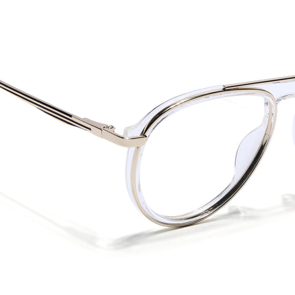 Eyejack Golden & Transparent Aviator Eyeglasses for Men & Women (170210FCL2048-C5)