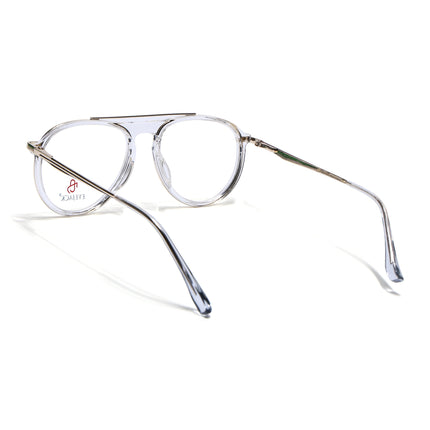 Eyejack Golden & Transparent Aviator Eyeglasses for Men & Women (170210FCL2048-C5)