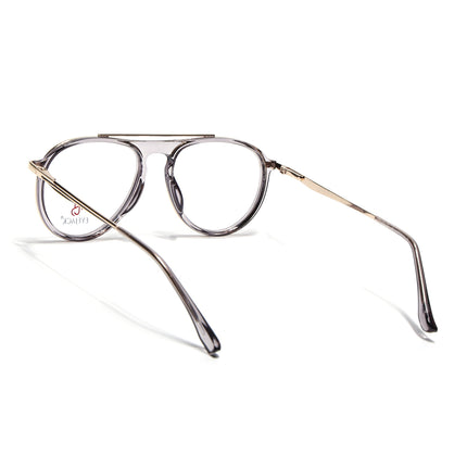 Eyejack Golden & Grey Aviator Eyeglasses for Men & Women (170210FCL2049-C6)