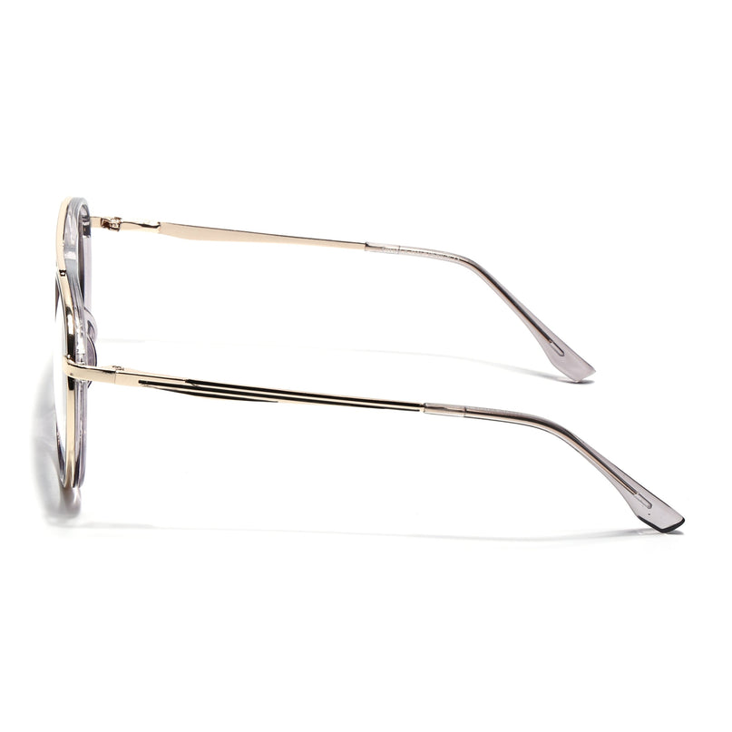 Eyejack Golden & Grey Aviator Eyeglasses for Men & Women (170210FCL2049-C6)