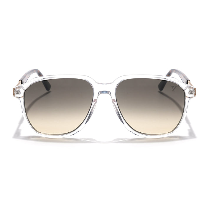 Voyage Select Square Sunglasses (Grey & Light Brown Lens | Transparent Frame - SLMG6126)