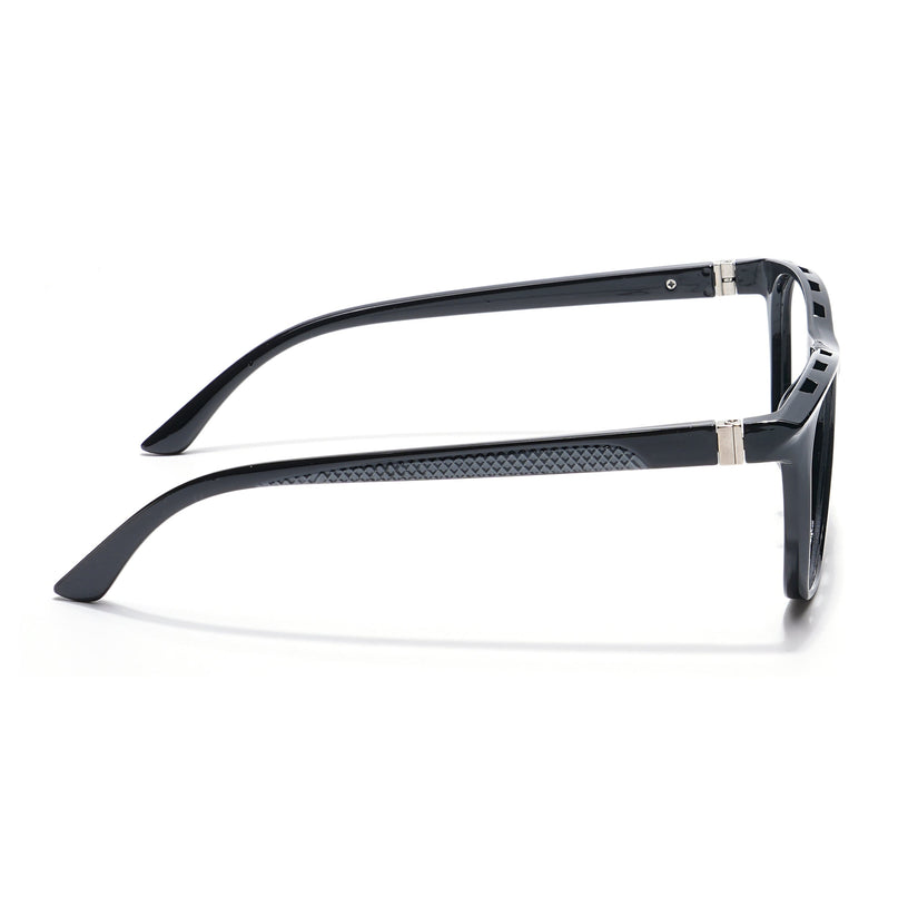 Eyejack Photochromic Shine Black Square Eyeglasses for Men & Women (18011CL593-C1)