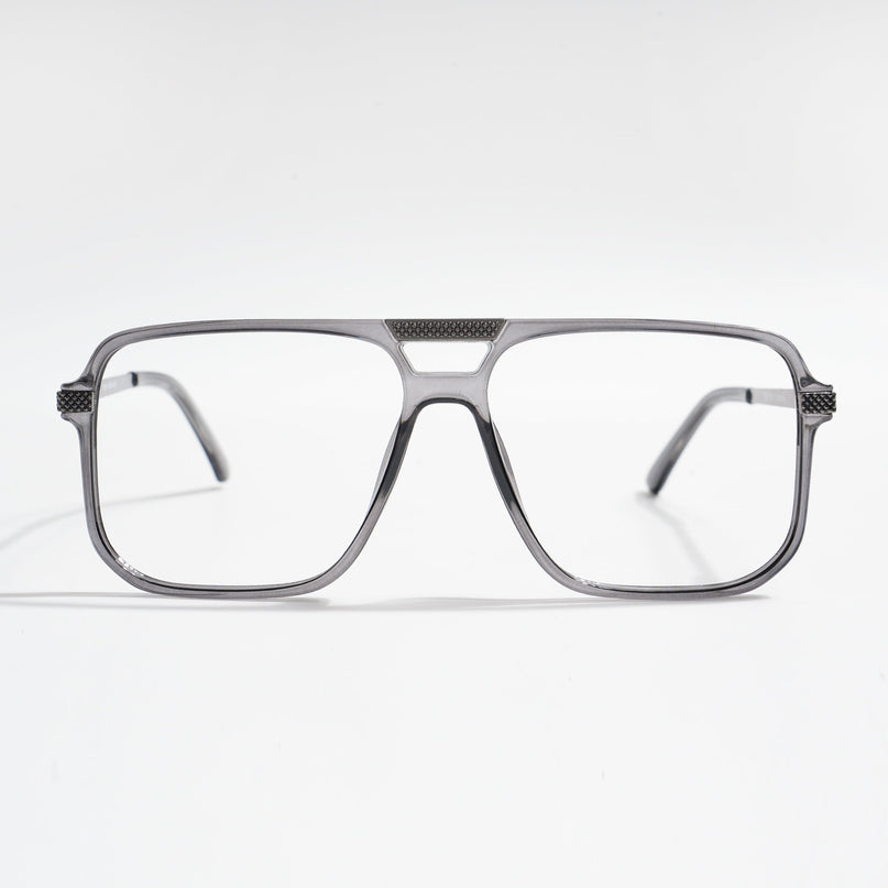 EyeJack Titex Shine Grey Wayfarer Eyeglasses for Men & Women (18901CL253-C5)