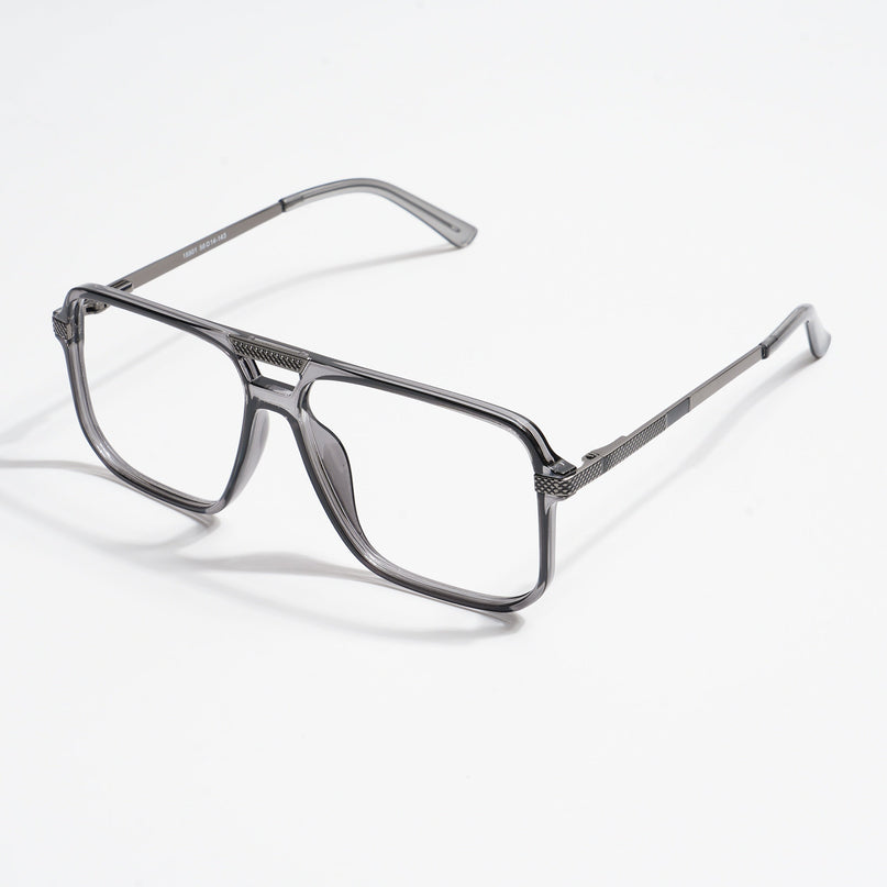 EyeJack Titex Shine Grey Wayfarer Eyeglasses for Men & Women (18901CL253-C5)