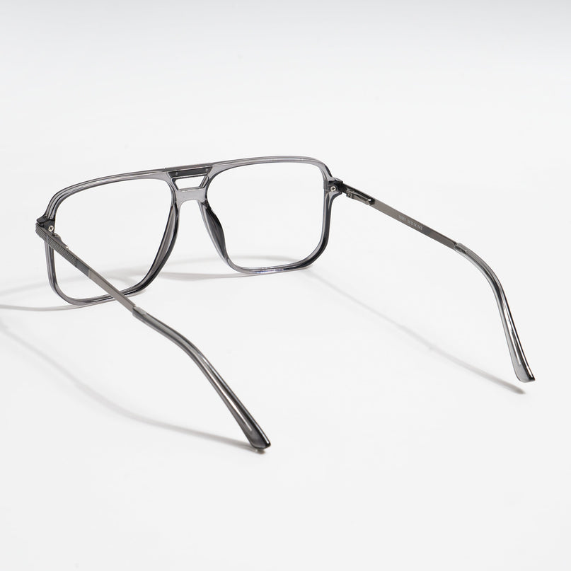 EyeJack Titex Shine Grey Wayfarer Eyeglasses for Men & Women (18901CL253-C5)