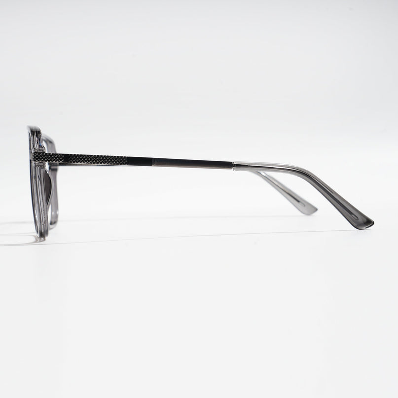 EyeJack Titex Shine Grey Wayfarer Eyeglasses for Men & Women (18901CL253-C5)