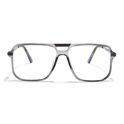 EyeJack Titex Shine Grey Wayfarer Eyeglasses for Men & Women (18901CL253-C5)