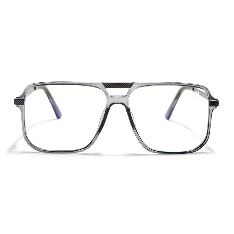 EyeJack Titex Shine Grey Wayfarer Eyeglasses for Men & Women (18901CL253-C5)