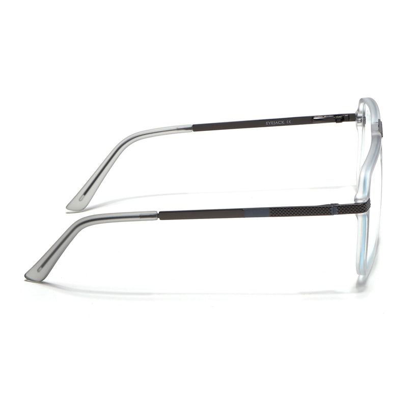 EyeJack Titex Matt Grey Wayfarer Eyeglasses for Men & Women (18901CL254-C6)