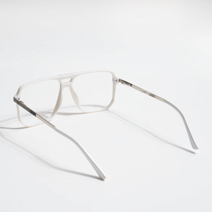 EyeJack Titex White Wayfarer Eyeglasses for Men & Women (18901CL256-C8)