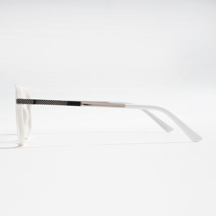 EyeJack Titex White Wayfarer Eyeglasses for Men & Women (18901CL256-C8)