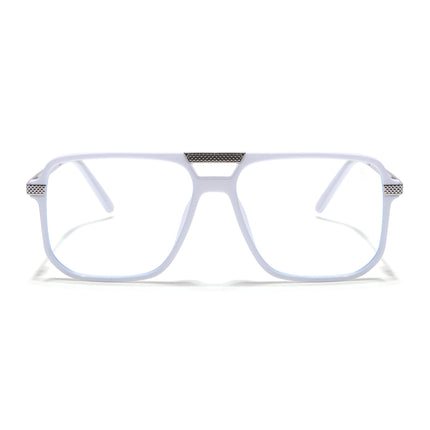 EyeJack Titex White Wayfarer Eyeglasses for Men & Women (18901CL256-C8)