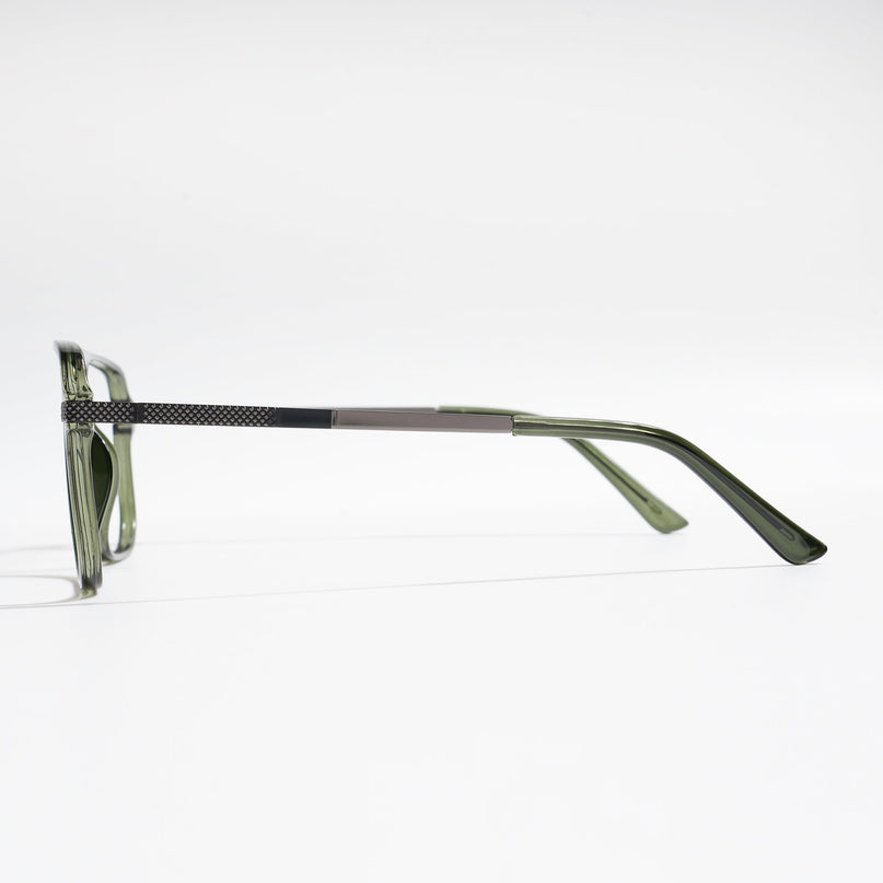 EyeJack Titex Green Wayfarer Eyeglasses for Men & Women (18901CL257-C9)