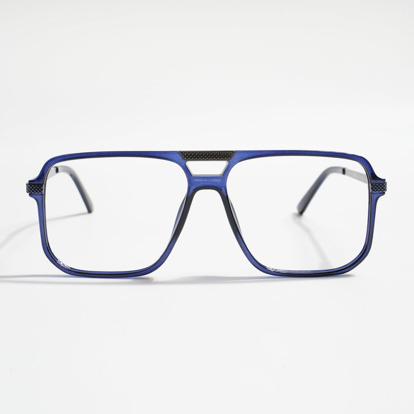 EyeJack Titex Blue Wayfarer Eyeglasses for Men & Women (18901CL258-C10)