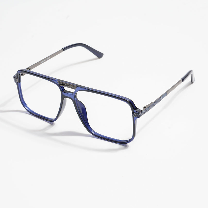 EyeJack Titex Blue Wayfarer Eyeglasses for Men & Women (18901CL258-C10)