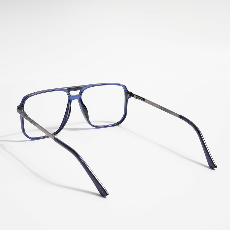 EyeJack Titex Blue Wayfarer Eyeglasses for Men & Women (18901CL258-C10)