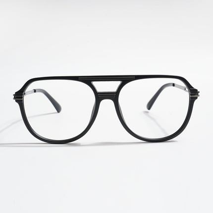 EyeJack Titex Matt Black & Grey Wayfarer Eyeglasses for Men & Women (18902CL263-C4)