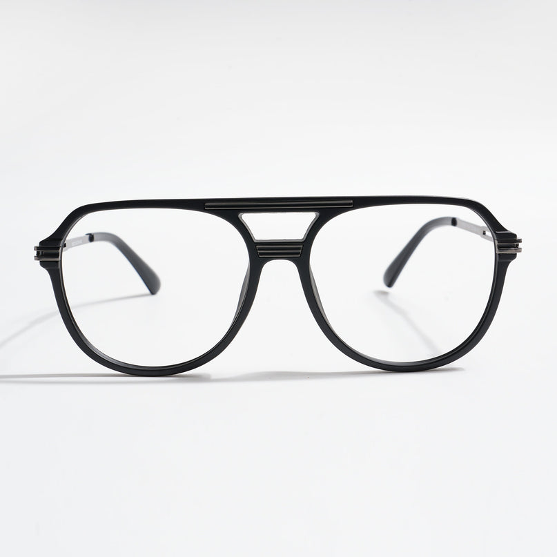 EyeJack Titex Matt Black & Grey Wayfarer Eyeglasses for Men & Women (18902CL263-C4)