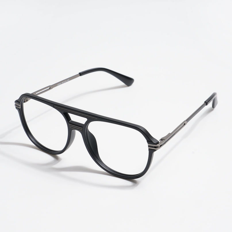 EyeJack Titex Matt Black & Grey Wayfarer Eyeglasses for Men & Women (18902CL263-C4)