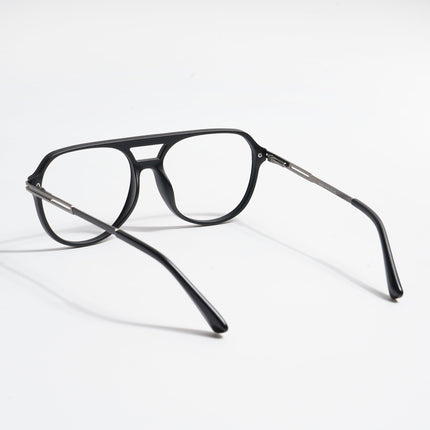 EyeJack Titex Matt Black & Grey Wayfarer Eyeglasses for Men & Women (18902CL263-C4)